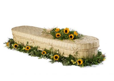 Bamboo Casket with garland