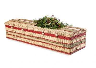 Banana-Casket-Cerise-With-Flowers